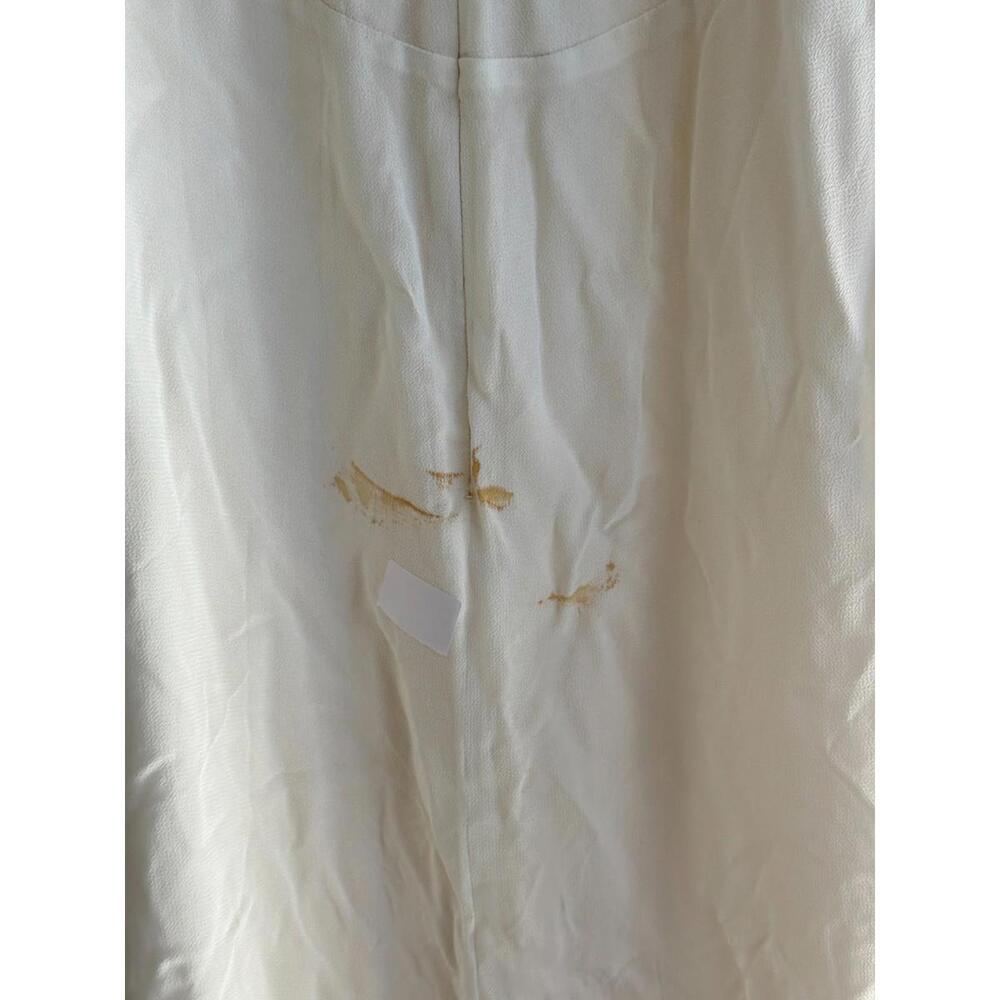 Reformation White Butterfly Dress Size 12 with Stains - Picture 7 of 7